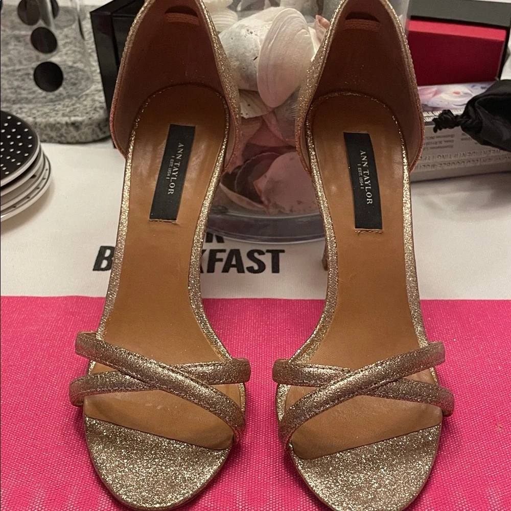 Ann Taylor vintage Sparkling Gold Women's Heels